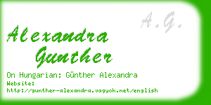 alexandra gunther business card
